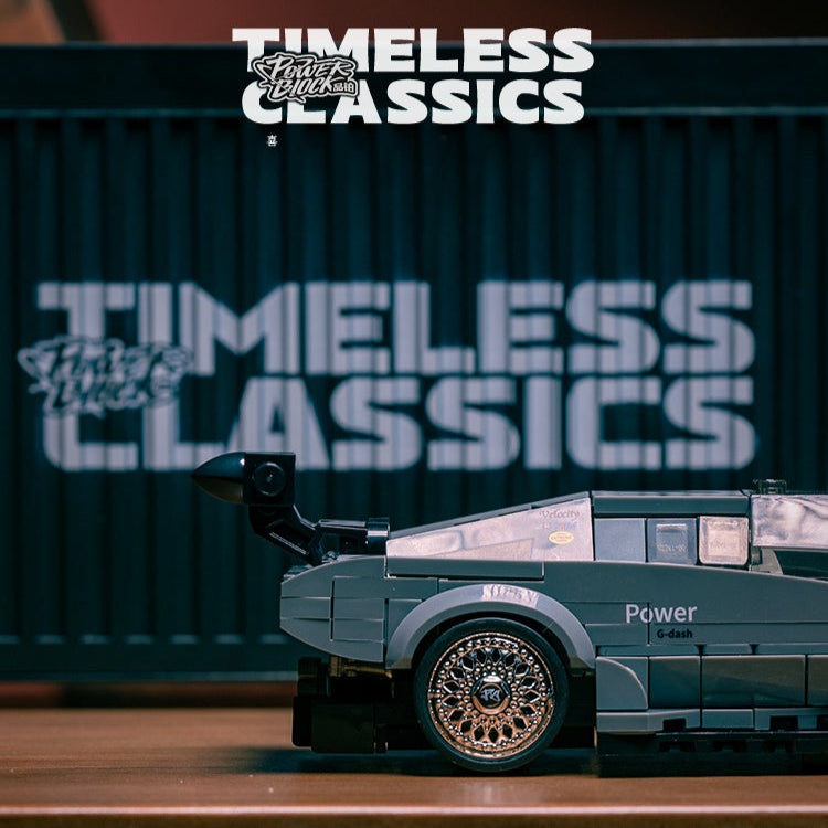 PowerBlock Classic Series: 1:32 BMW M1 Restomod Model Kit - 262pc ABS Building Set w/Storage Box