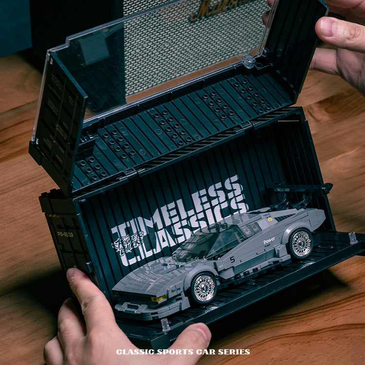 PowerBlock Classic Series: 1:32 BMW M1 Restomod Model Kit - 262pc ABS Building Set w/Storage Box