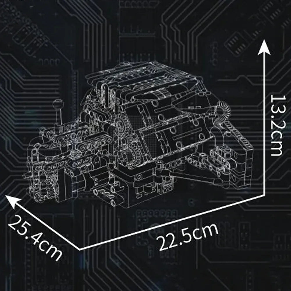 A8 W12 Motorized Engine | 871pcs