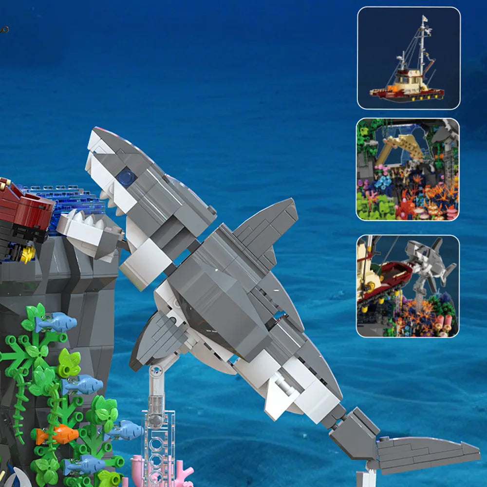 Great White Sharks Attack | 2932pcs