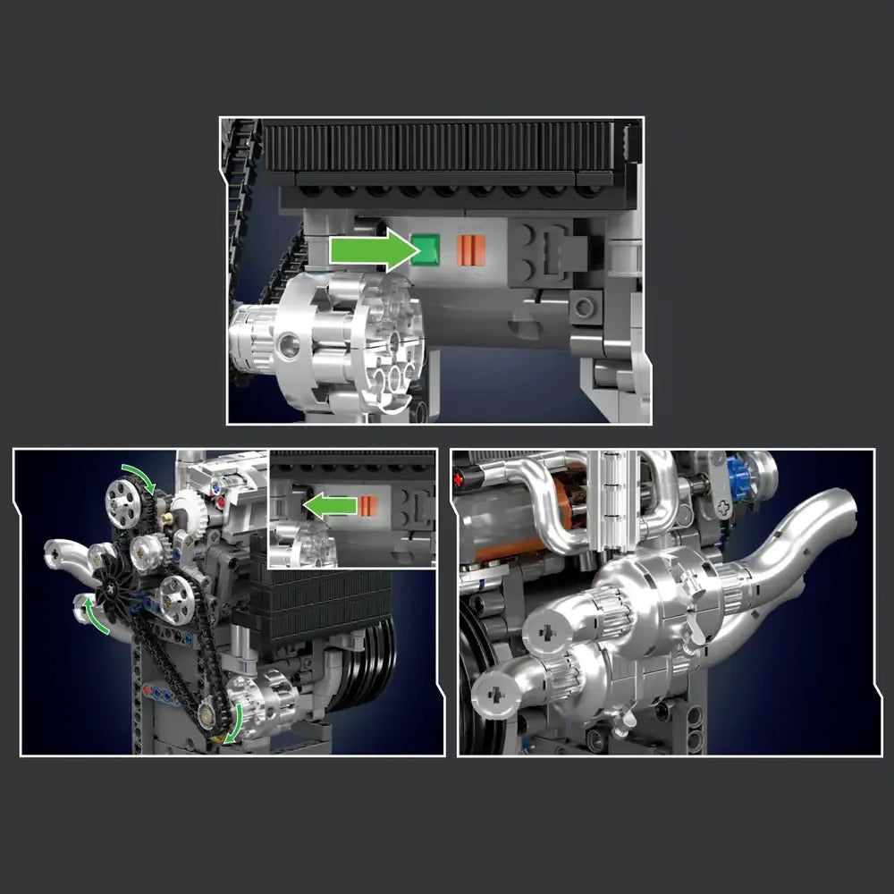 Koenigsegg Supercar Engine Kit | 739pcs
