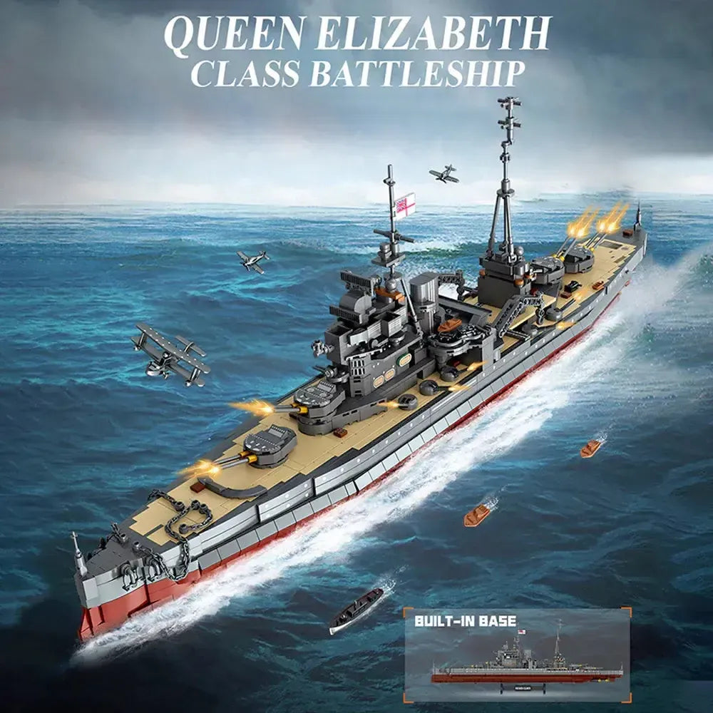 Queen Elizabeth Class Battleship Military | 2277pcs