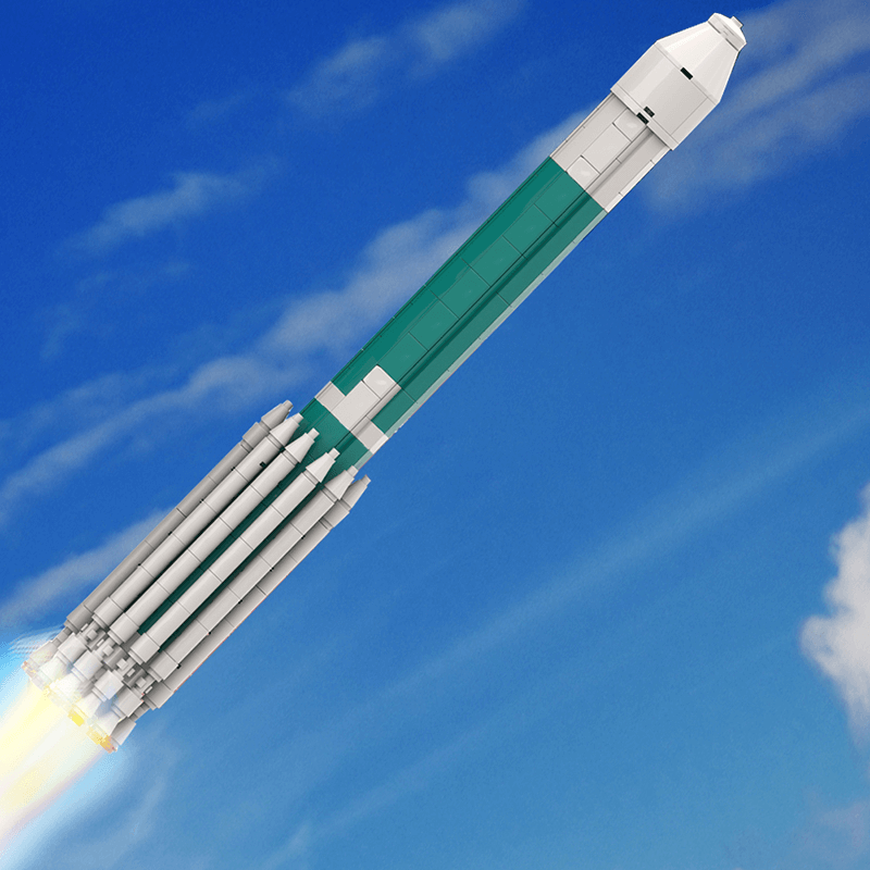 Delta II with MER Rover | 414pcs