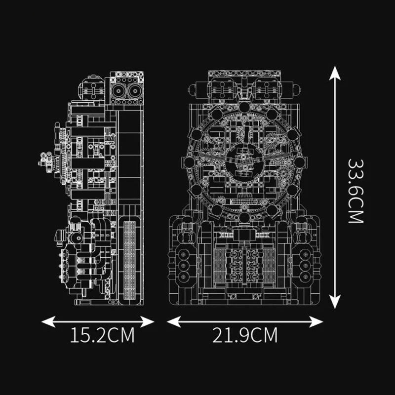 Engine Clock Technic | 1601pcs