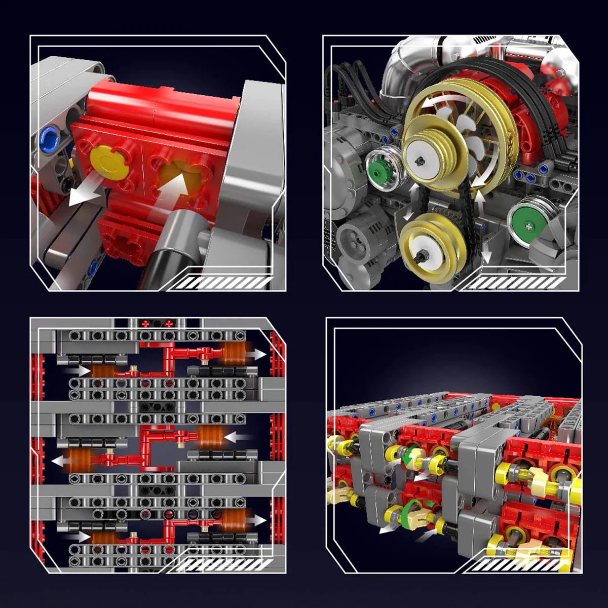 Functional Flat 6 Boxer Engine | 2374pcs