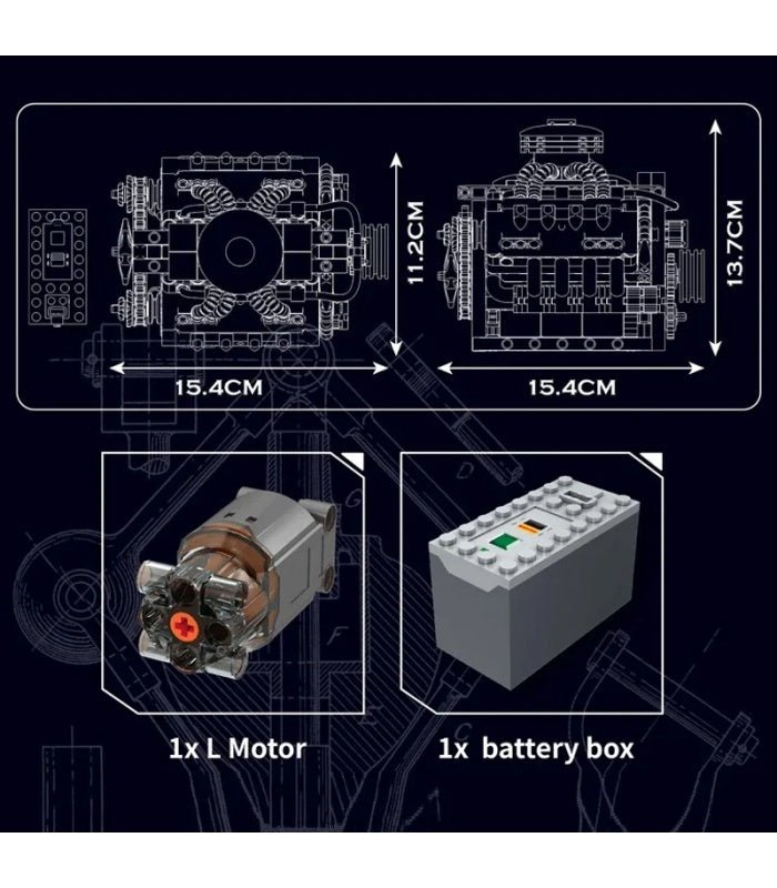 Functional LSX454 V8 Engine | 487pcs