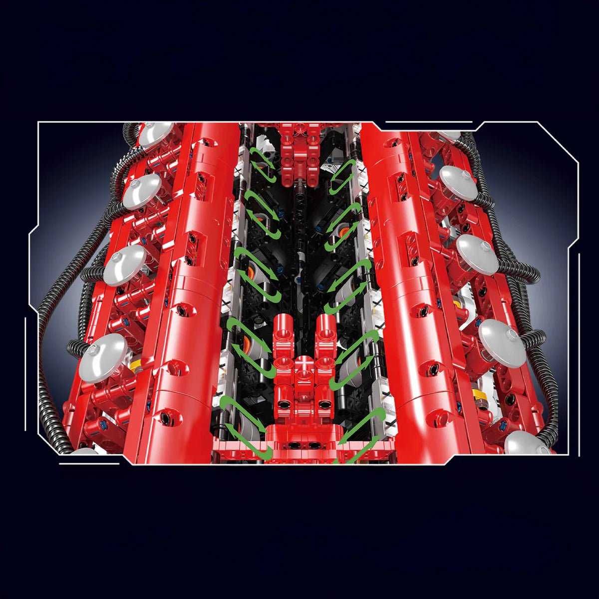 Functional V12 Engine & Gearbox | 3471pcs