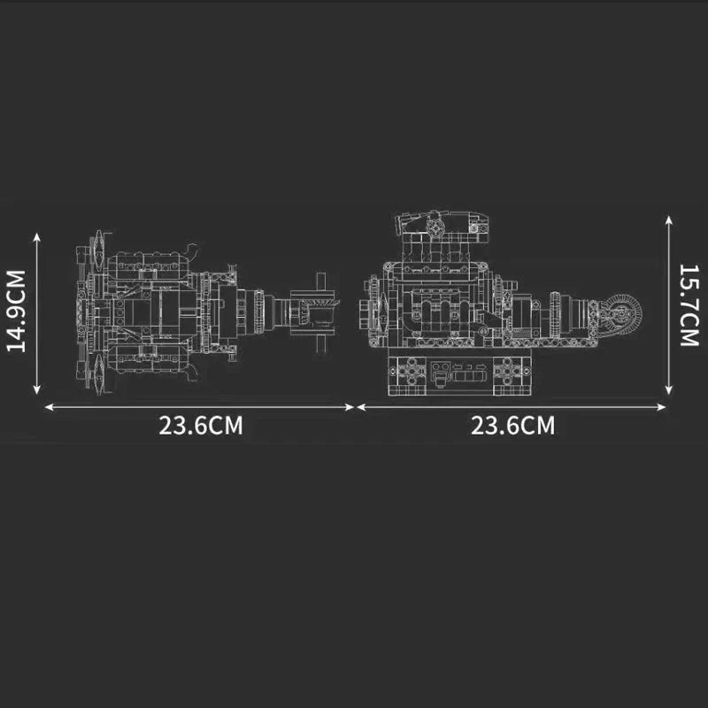 MCL Supercar V8 Engine | 737pcs