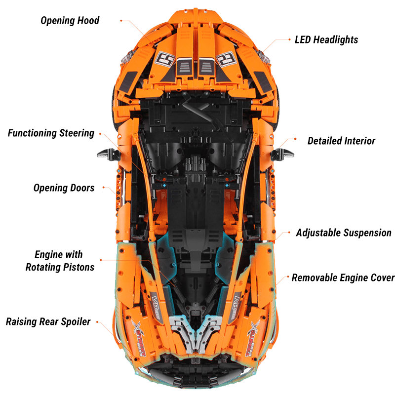 McLaren P1 Orange | 3228pcs