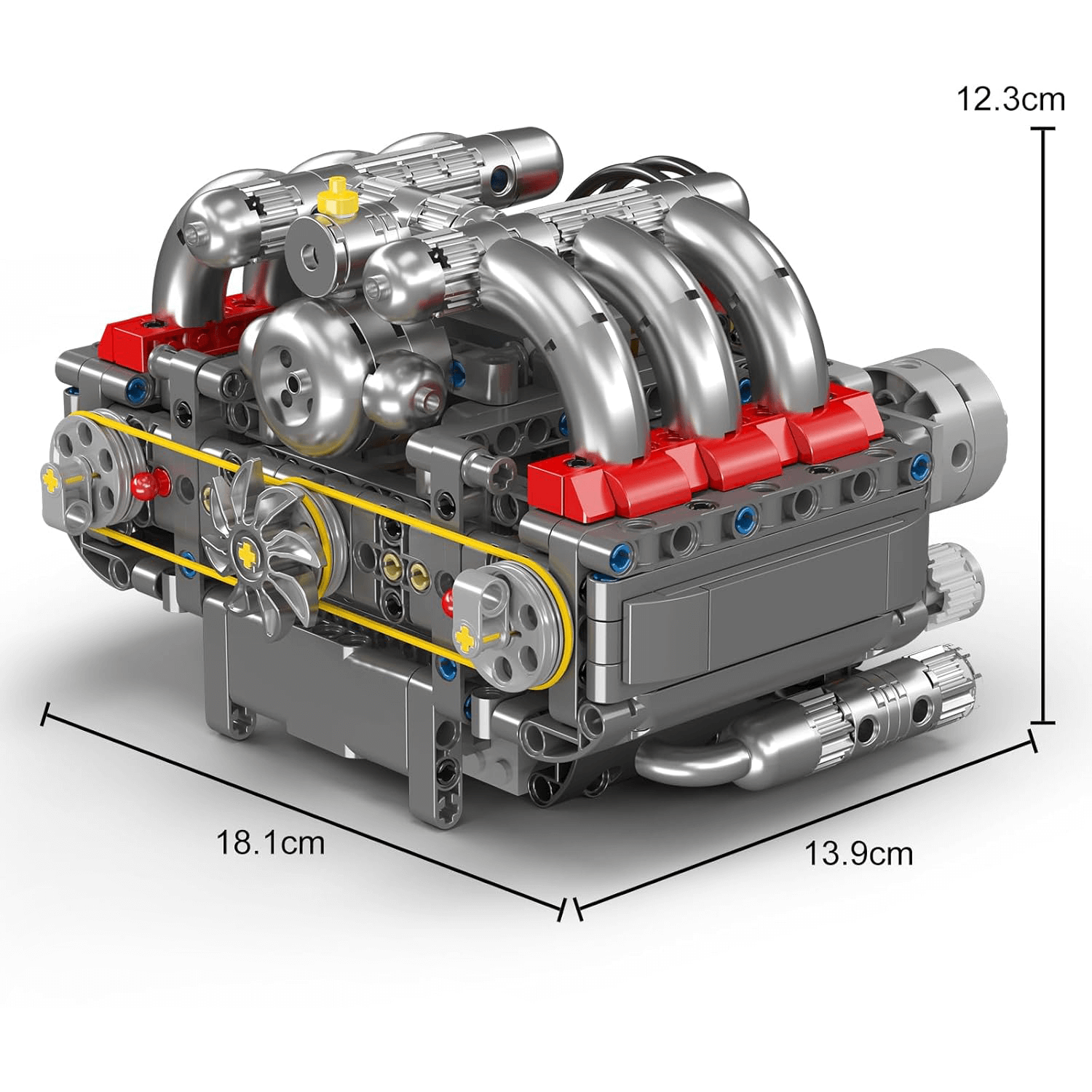Motorised Flat 6 Boxer Engine | 608pcs