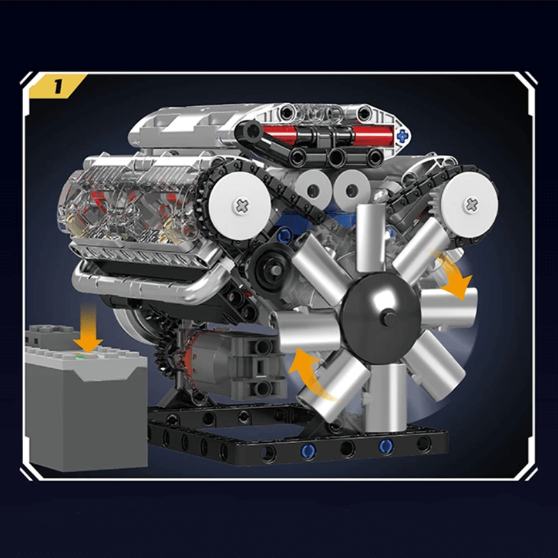 Motorised V8 Muscle Engine | 534pcs