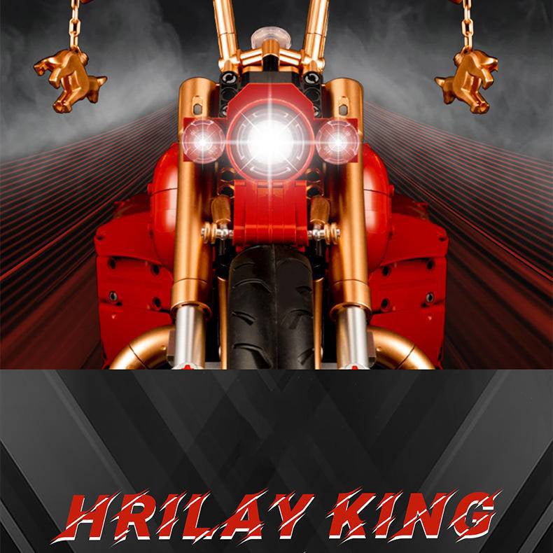 Red Motorcycle Chopper | 2111pcs