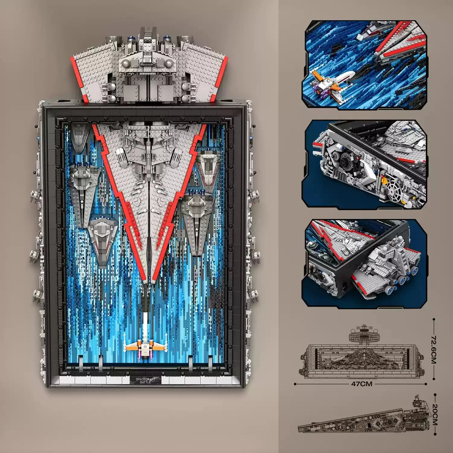 Star Wars Star Destroyer 3D Painting | 5964pcs
