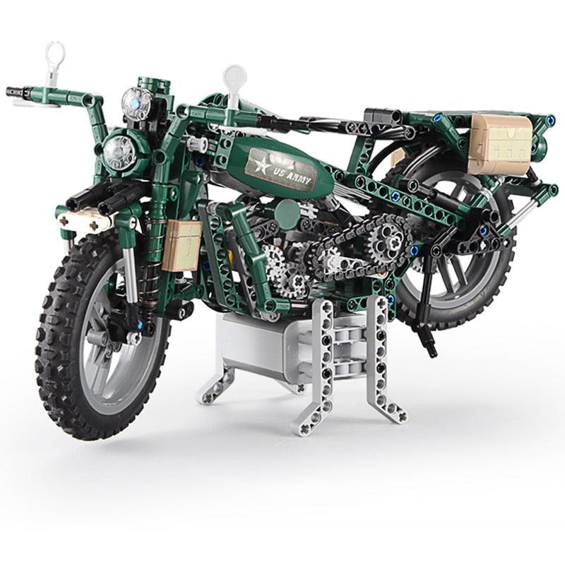WWII Military Motorcycle | 550pcs