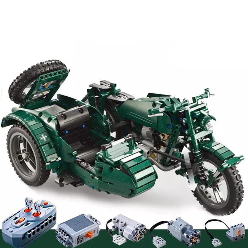 WWII Military Motorcycle | 629pcs