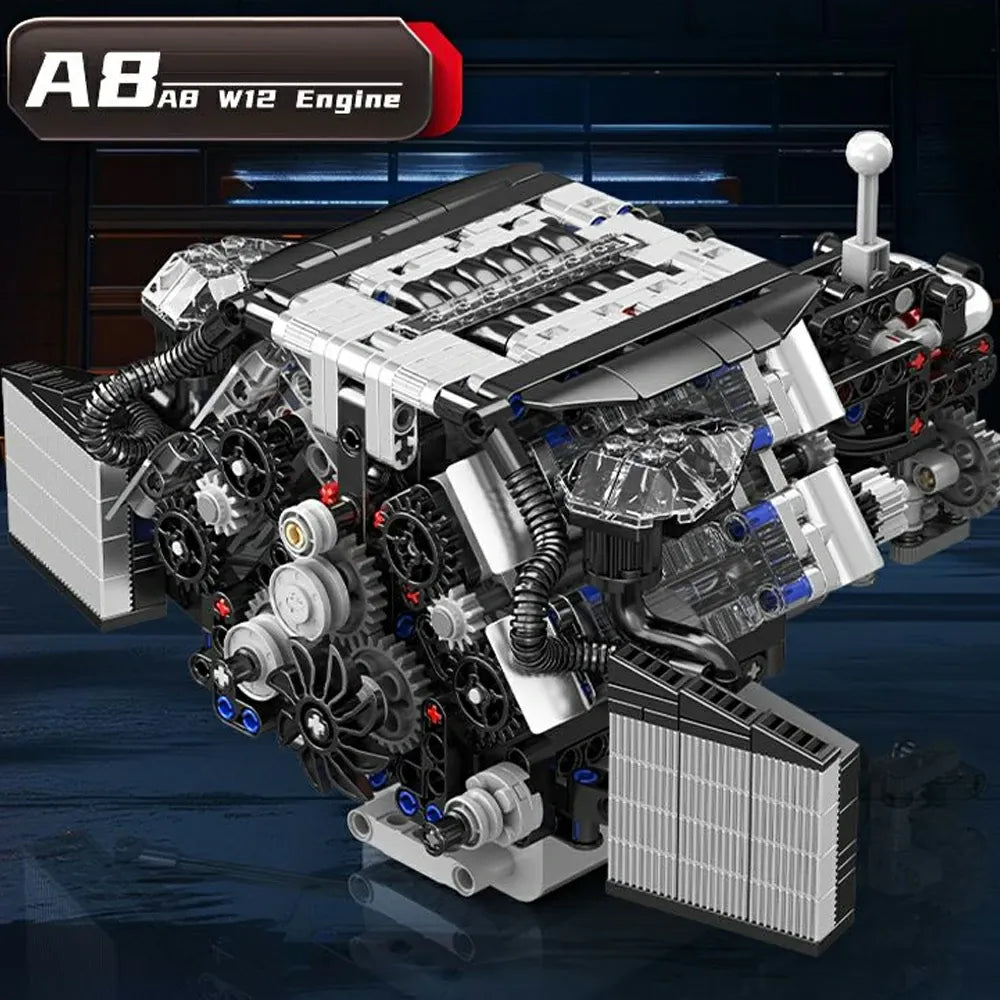 A8 W12 Motorized Engine | 871pcs