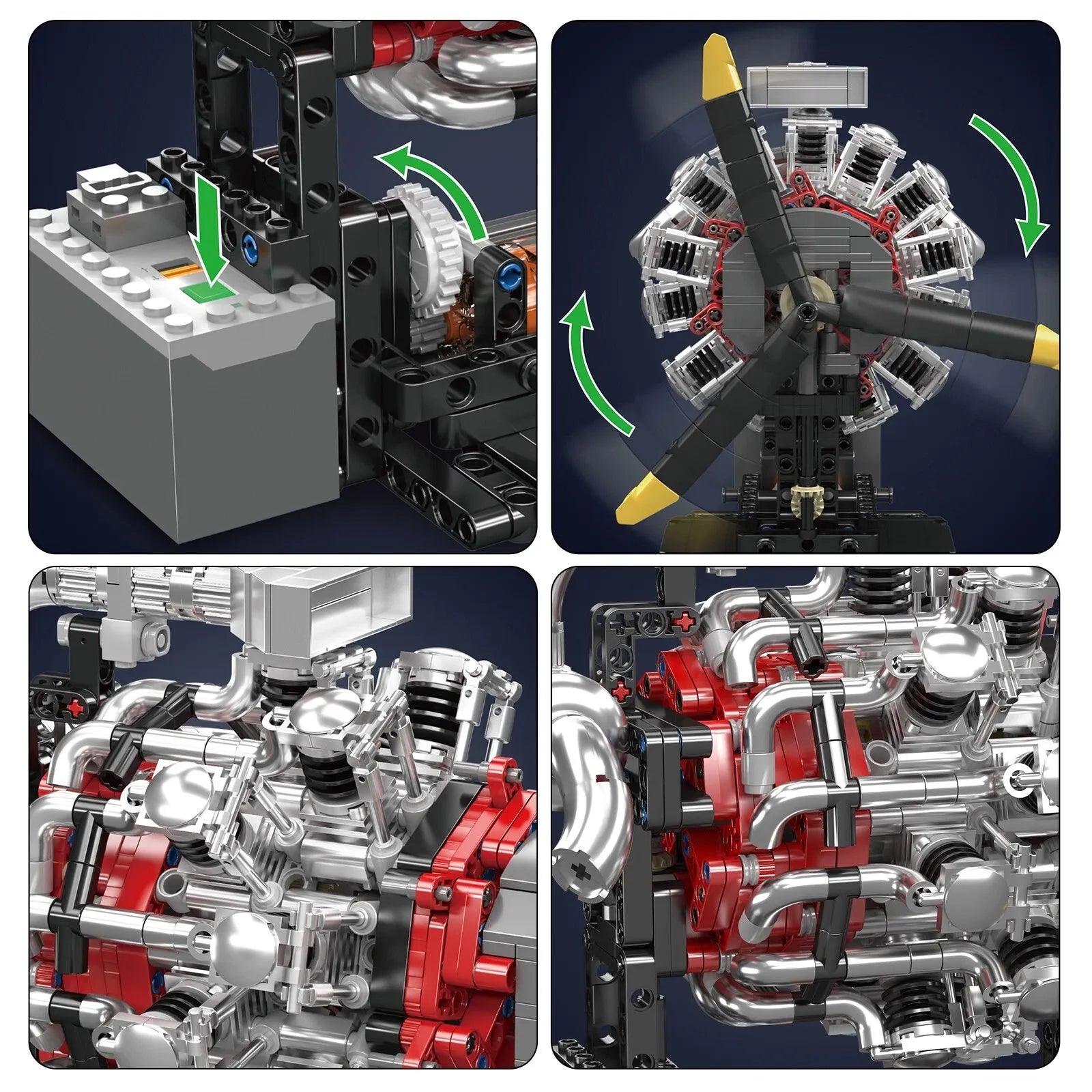 Aircraft Engine Kit | 1147pcs