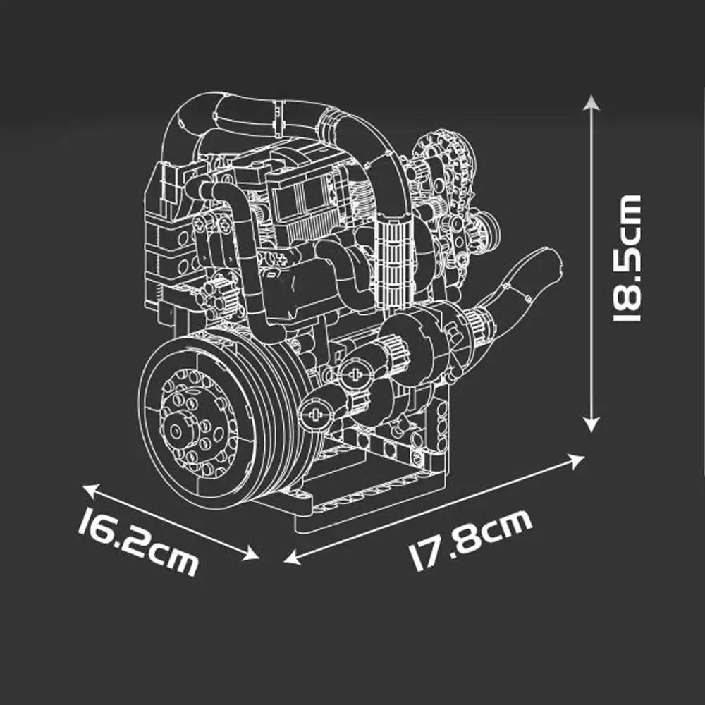 Koenigsegg Supercar Engine Kit | 739pcs