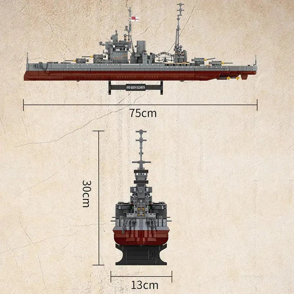 Queen Elizabeth Class Battleship Military | 2277pcs