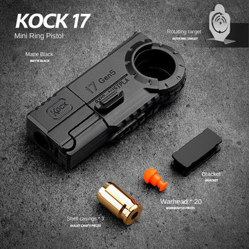 Mini KOCK17/1911 Shell-Ejecting Toy Gun Full Metal Black Tech EDC Stress Relief Toy