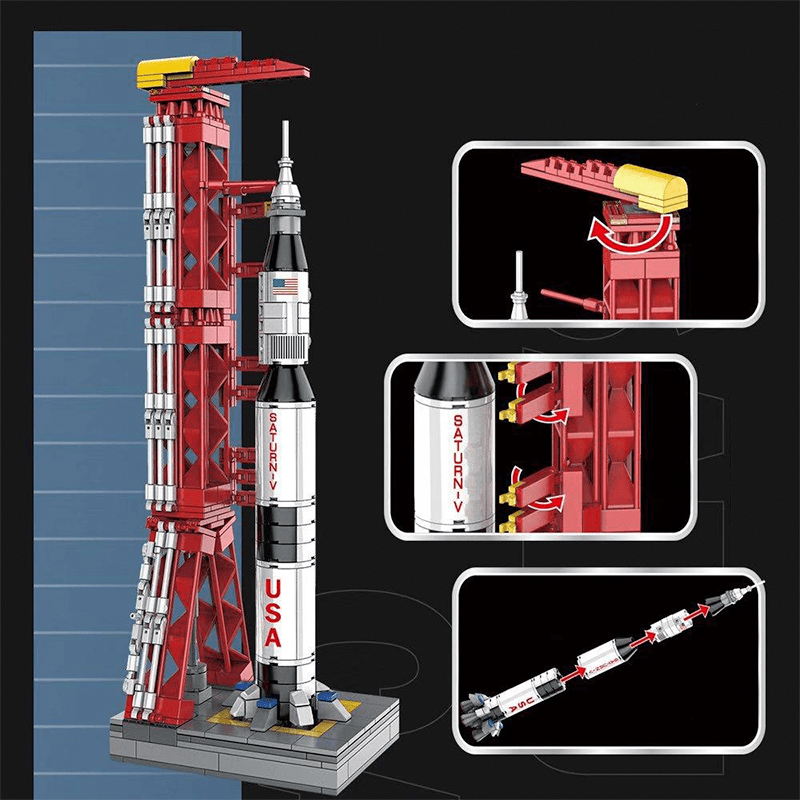 Apollo Rocket & Launch Pad | 425pcs