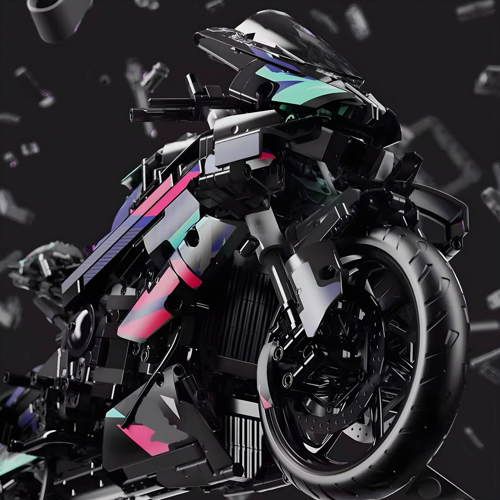 BMW S1000RR Cyberpunk | 2078pcs