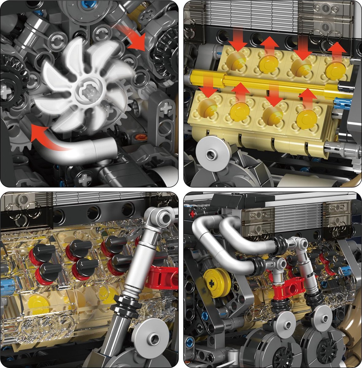 Bugatti W16 Engine | 952pcs