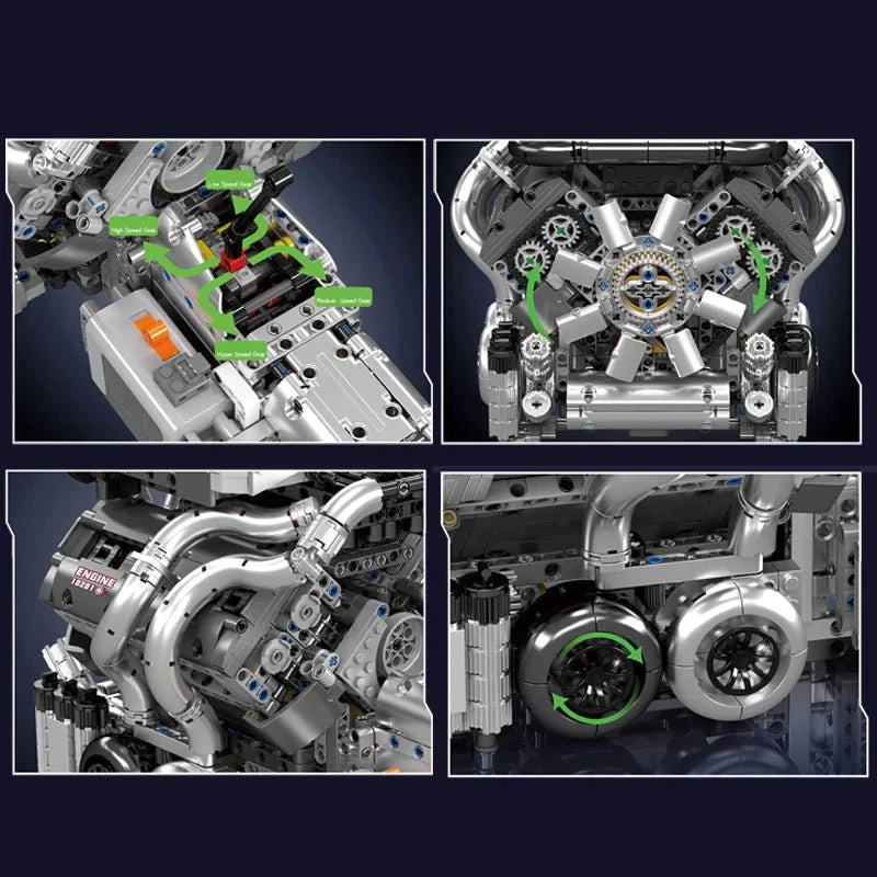 Bugatti W16 Engine & Transmission | 2024pcs