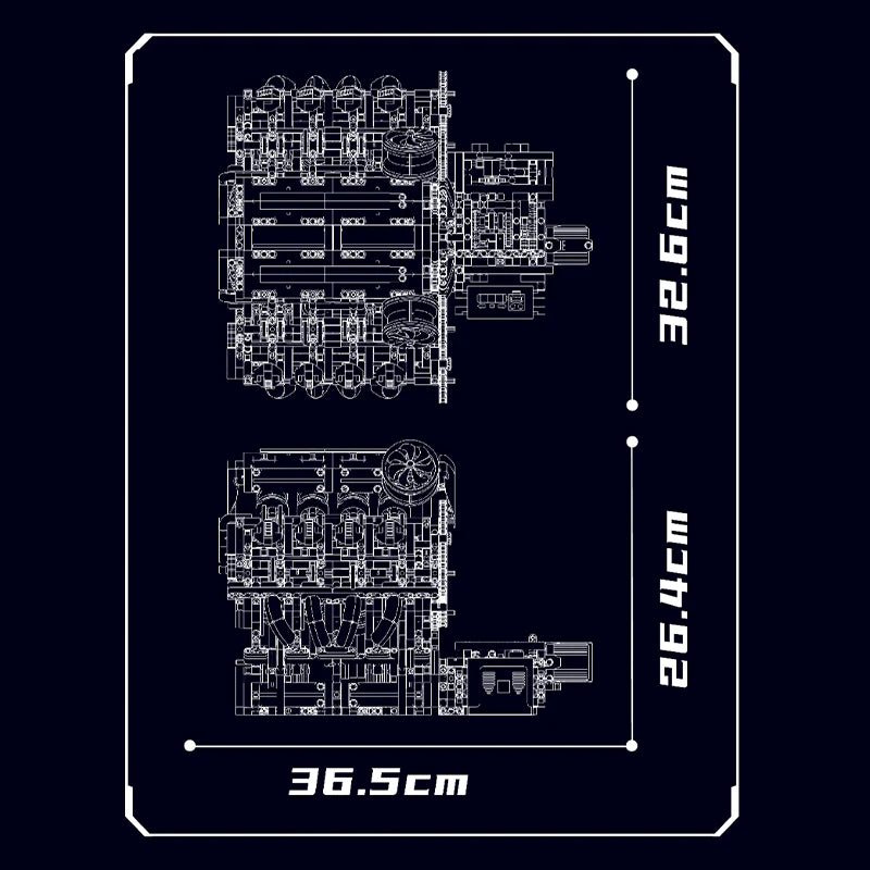 Ferrari F488 V8 Engine | 2717pcs