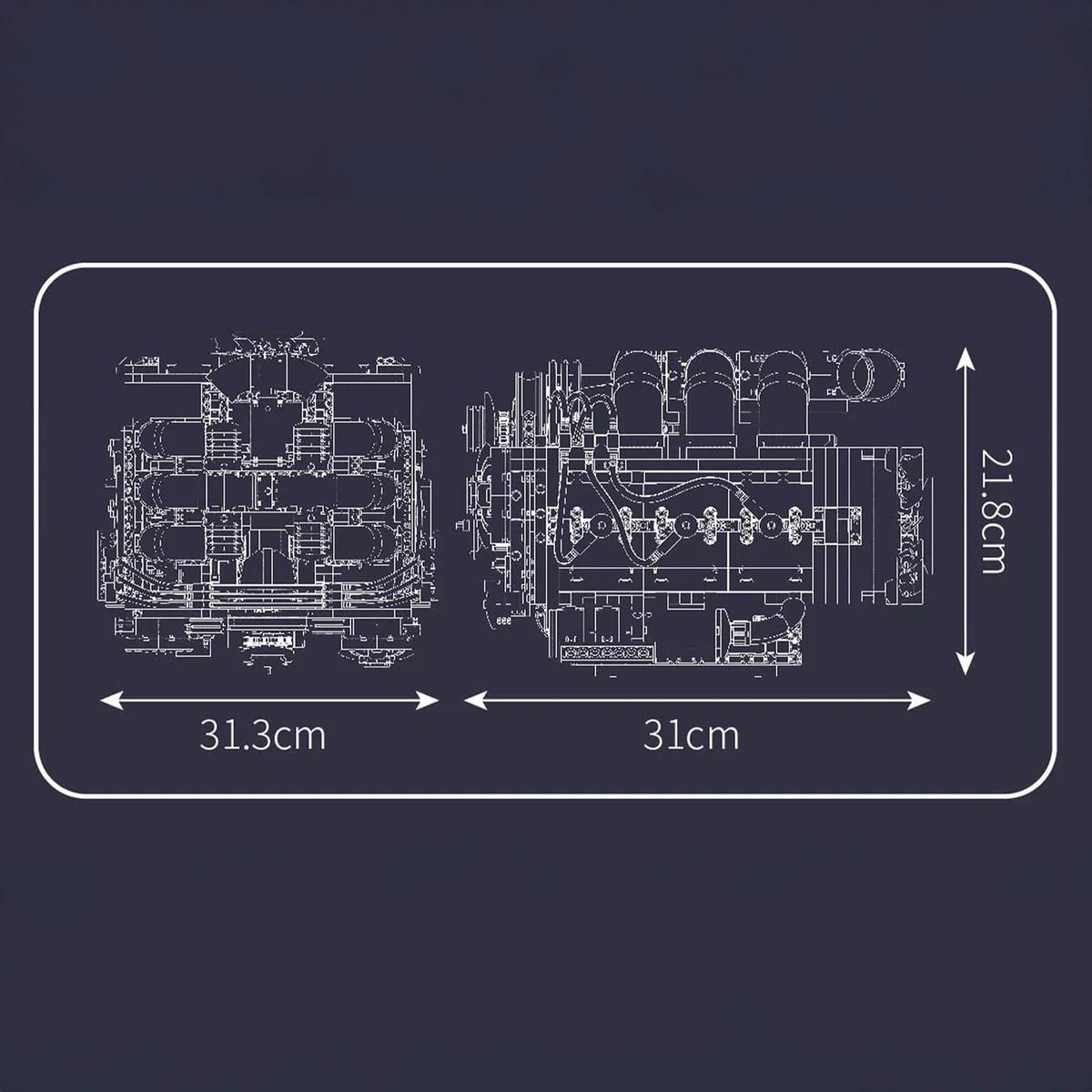 Functional Flat 6 Boxer Engine | 2374pcs