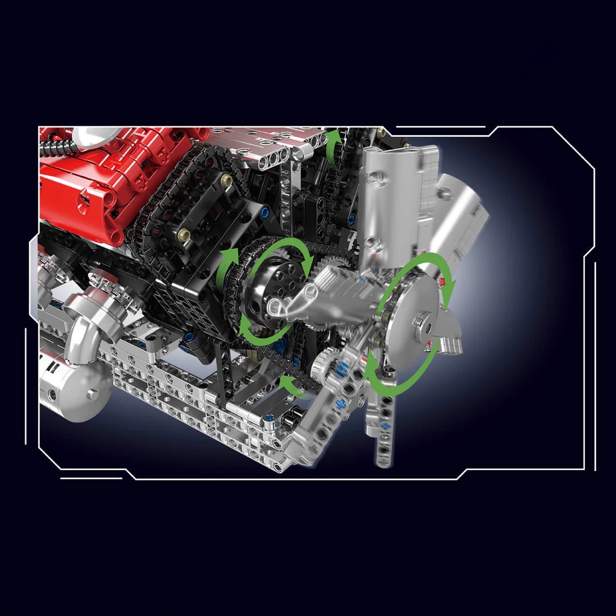 Functional V12 Engine & Gearbox | 3471pcs