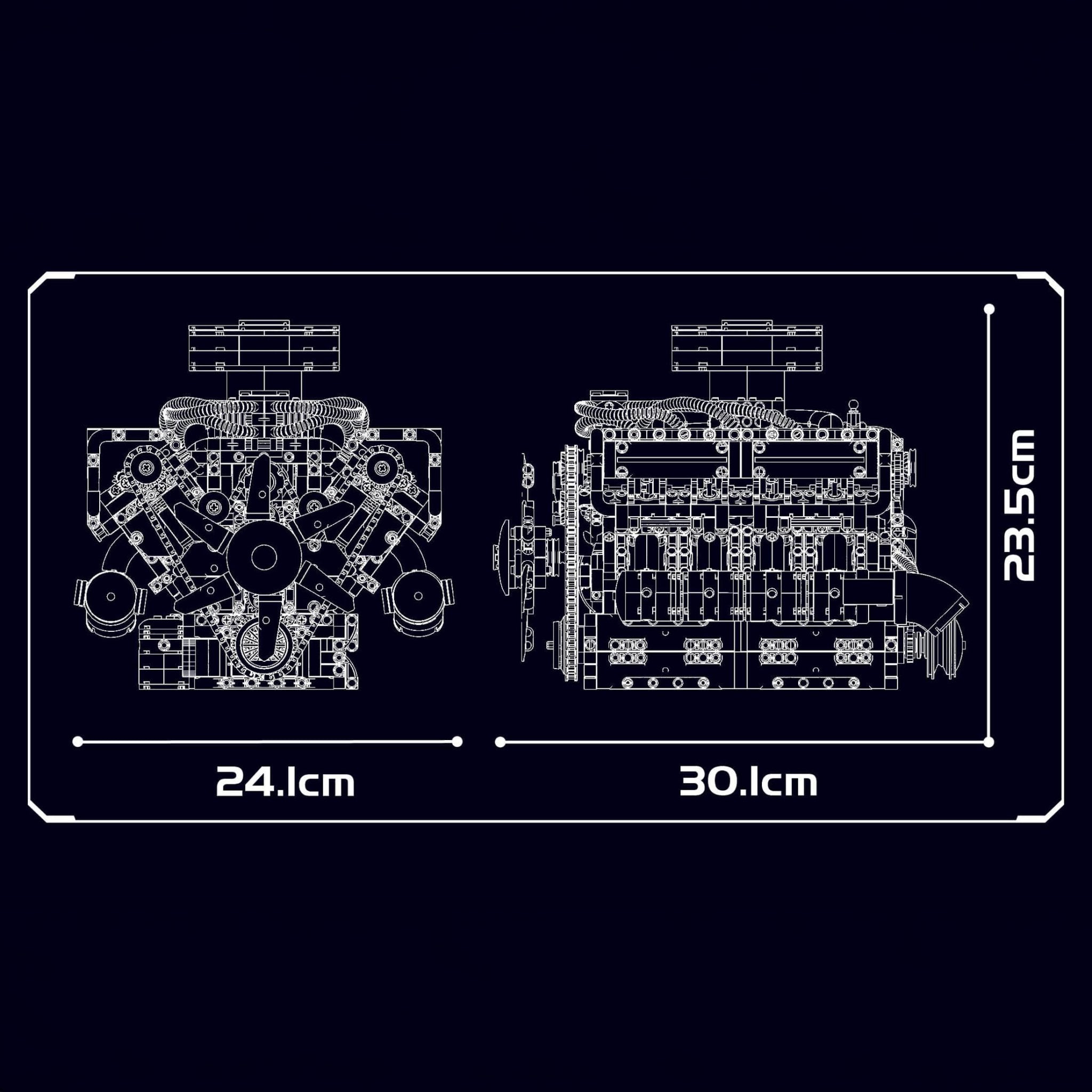 Functional V8 Tank Engine | 2250pcs