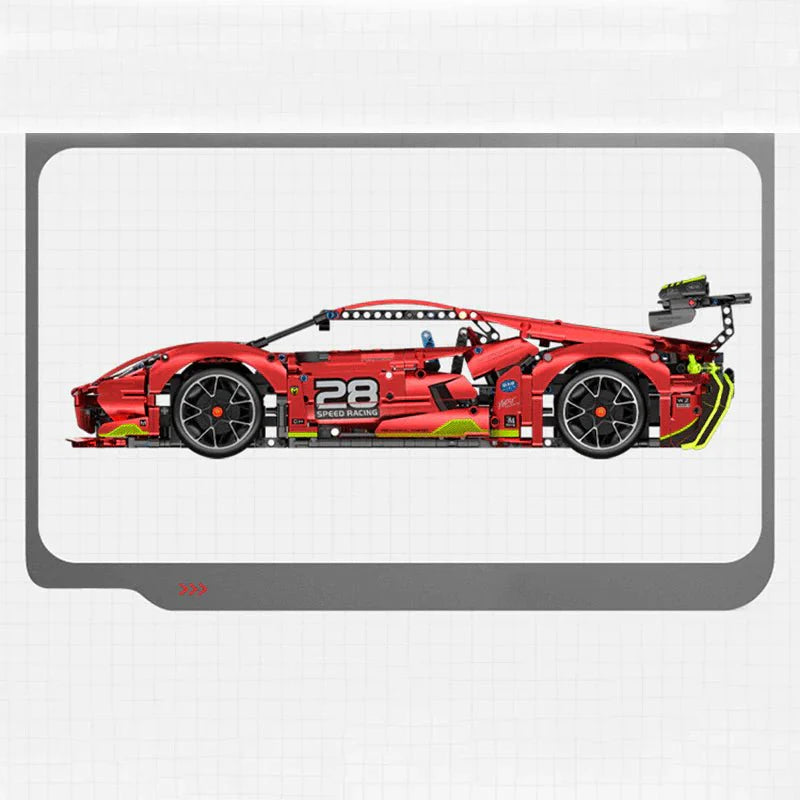 Lamborghini Hypercar Drift Satin Red | 2201pcs