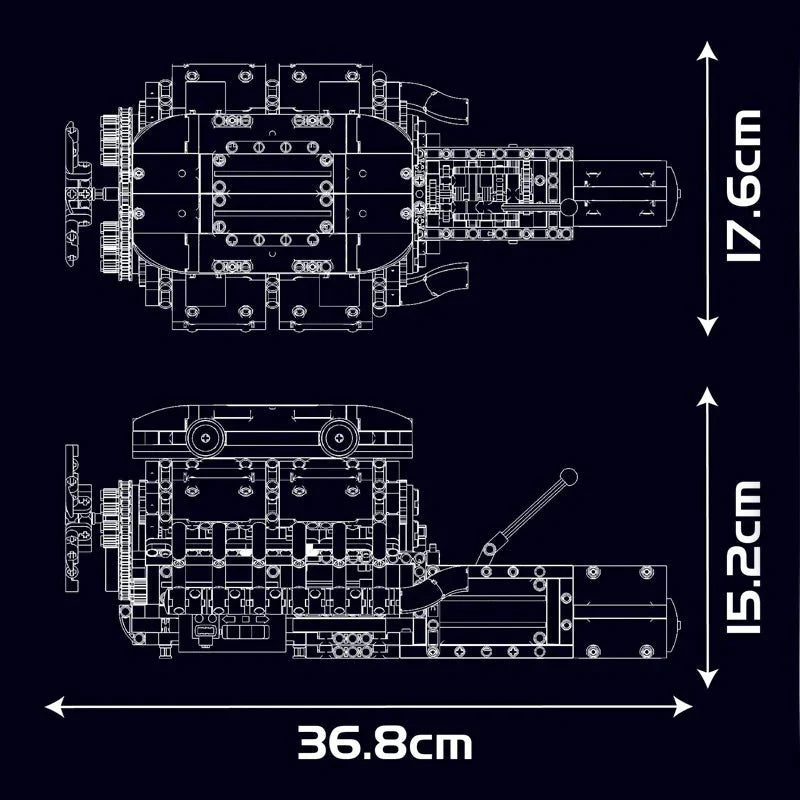 Lamborghini Supercar V12 Engine & Transmission | 1260pcs