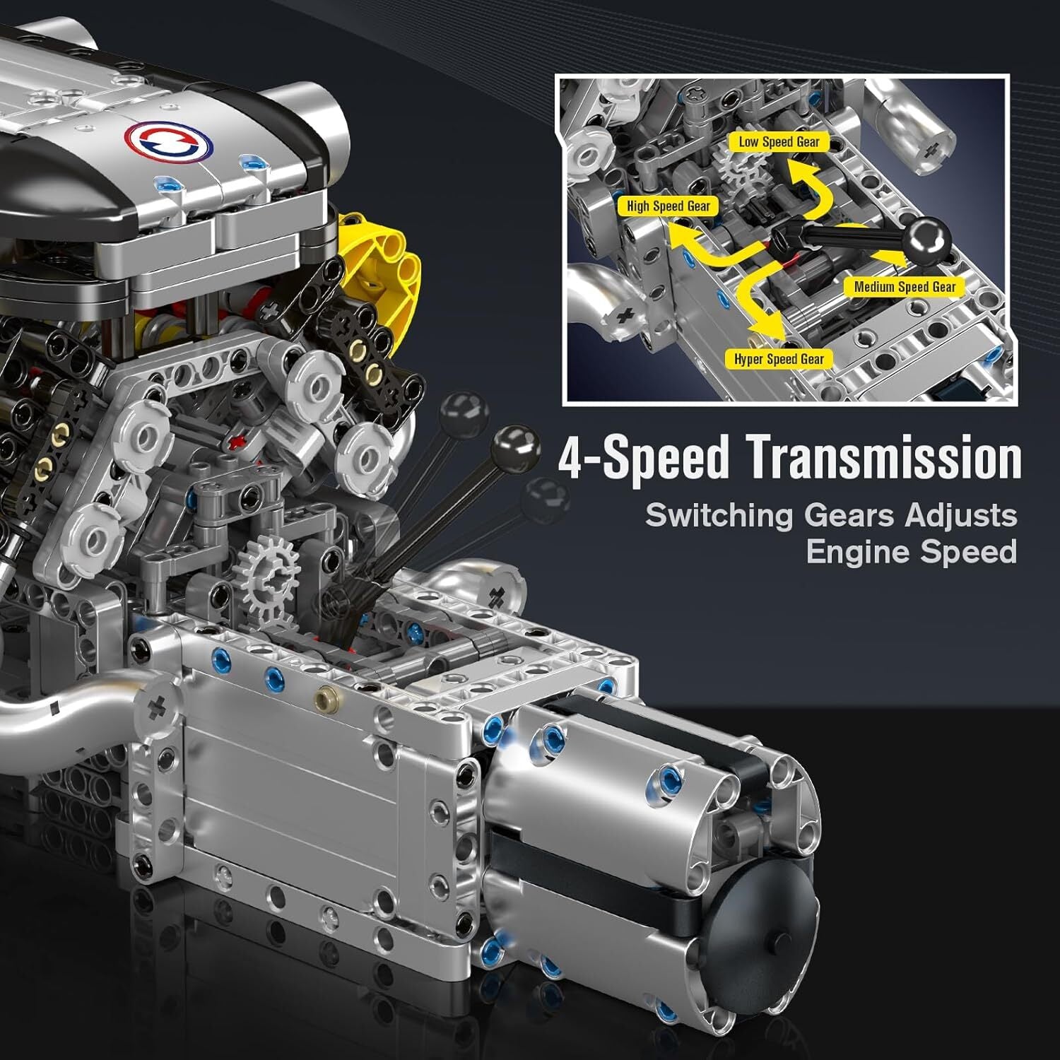 Lamborghini Supercar V12 Engine & Transmission | 1260pcs