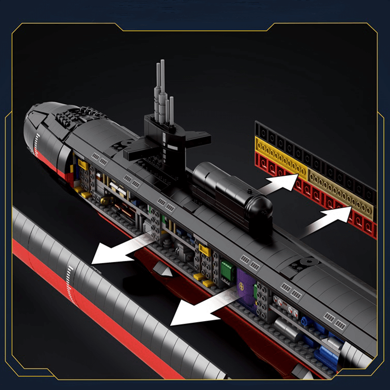 Military Los Angeles-Class SSN Submarine | 2987pcs