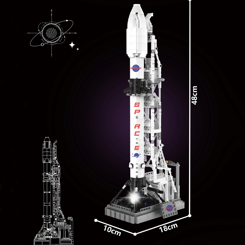 Moon Landing Program Rocket X | 868pcs