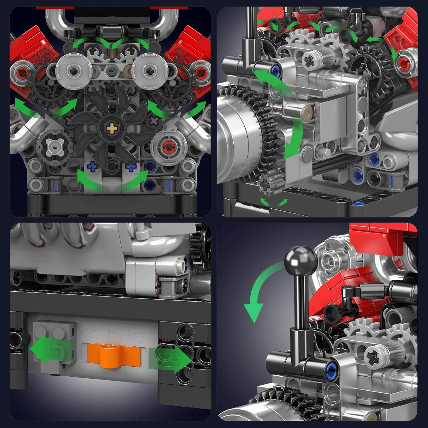 Motorised Ferrari V8 Engine | 749pcs