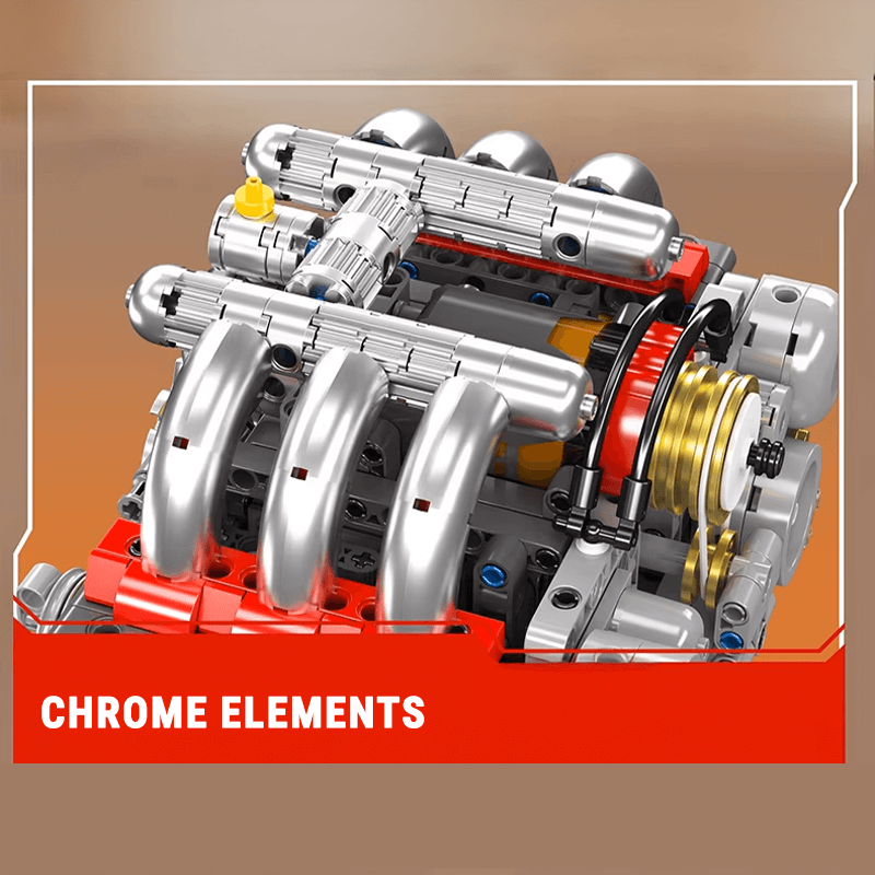 Motorised Flat 6 Boxer Engine | 608pcs