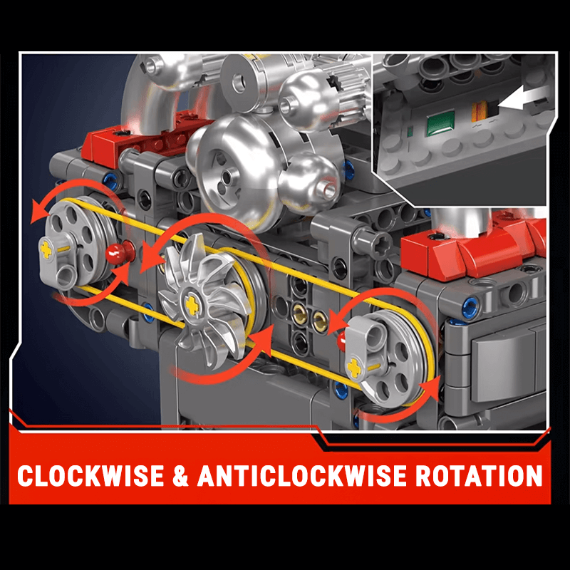 Motorised Flat 6 Boxer Engine | 608pcs