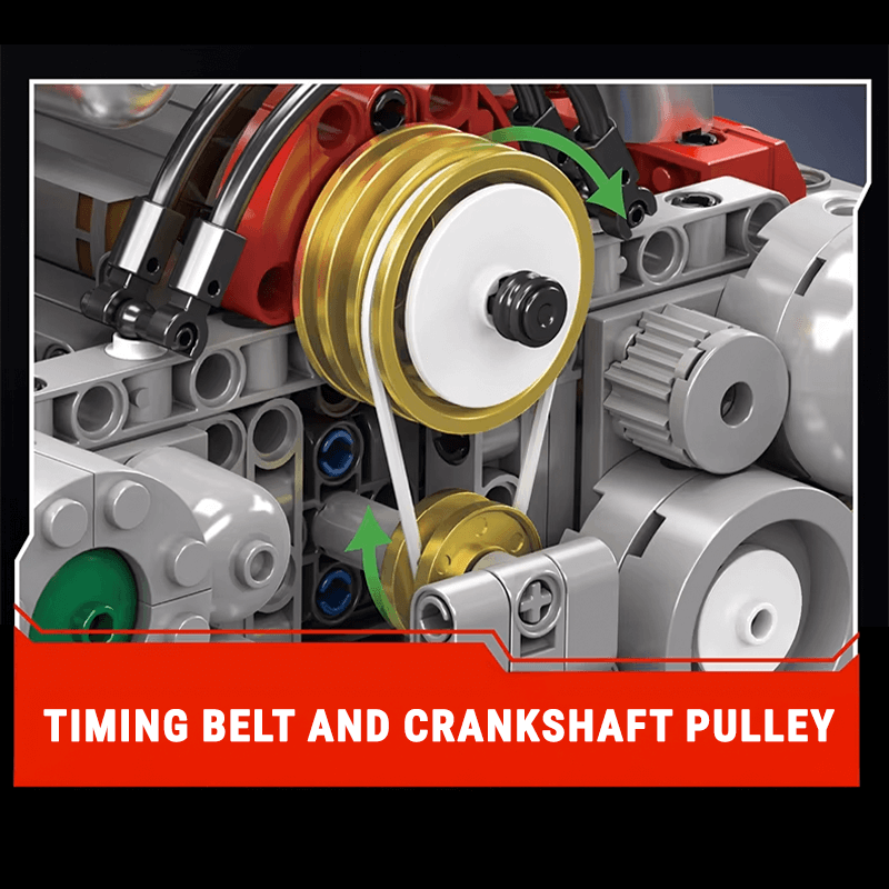 Motorised Flat 6 Boxer Engine | 608pcs