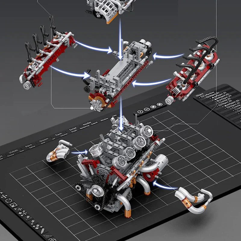 Motorised Muscle V8 | 2347pcs