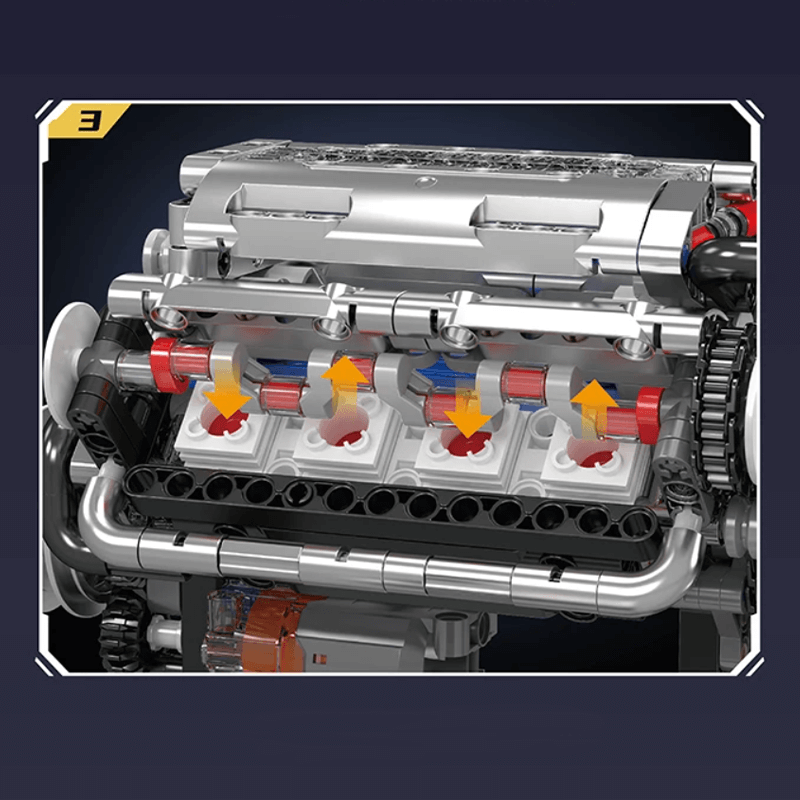 Motorised V8 Muscle Engine | 534pcs