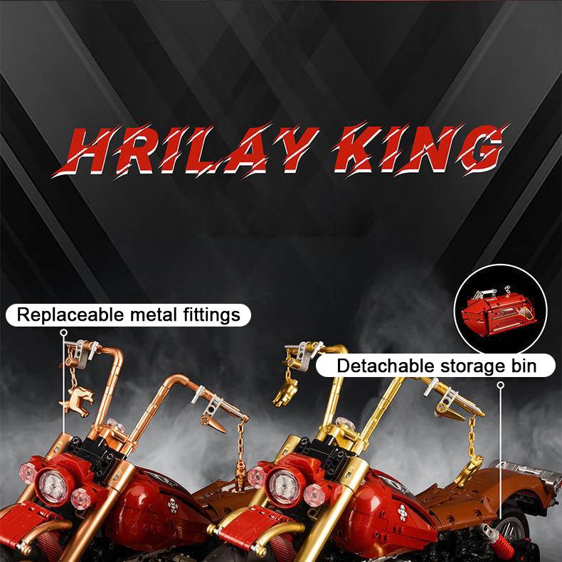 Red Motorcycle Chopper | 2111pcs