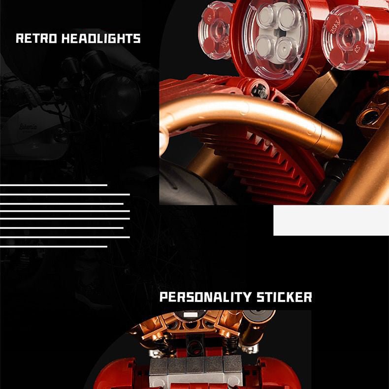 Red Motorcycle Chopper | 2111pcs