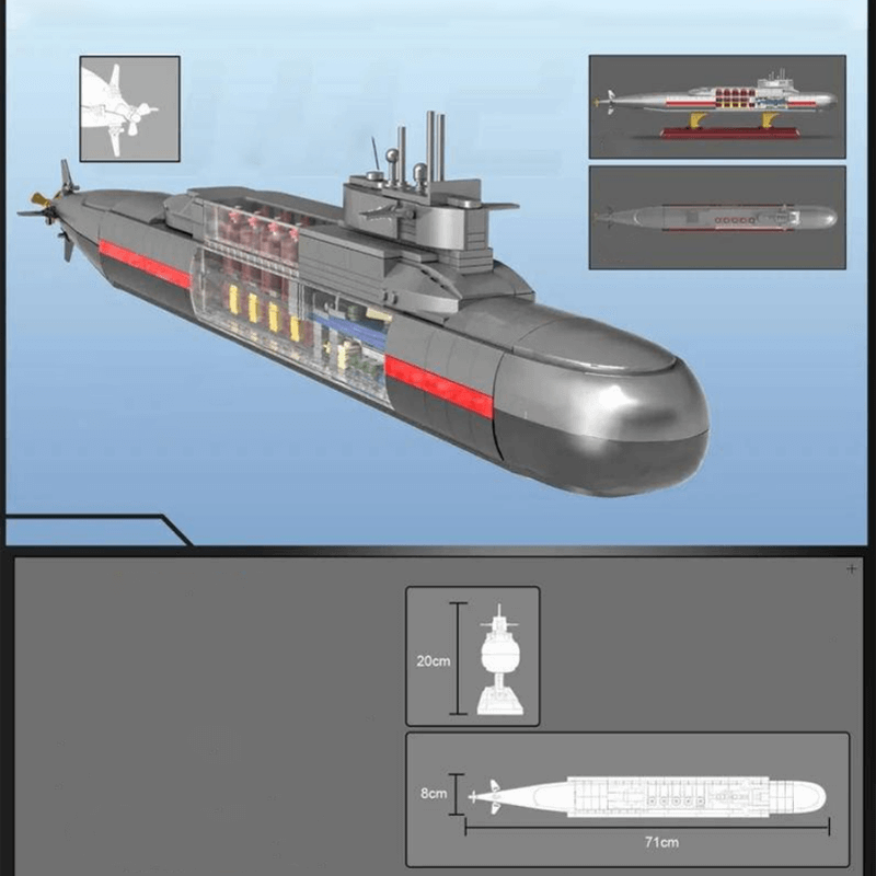 Type 092 Nuclear Submarine | 1019pcs