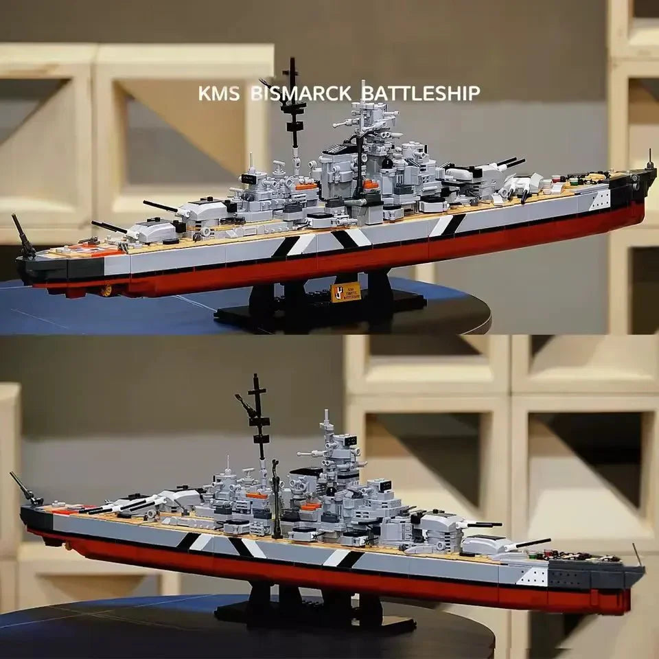 WW2 KMS Bismarck Battleship | 1849pcs
